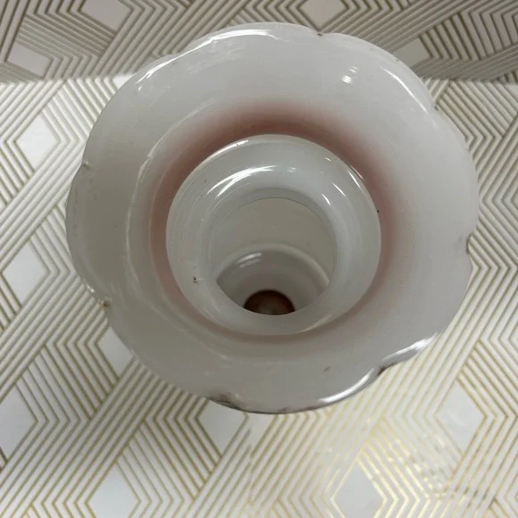 Antique Hand Blown Bristol Glass Vase Hand Painted - Picture 5 of 13